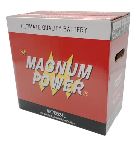 MAGNUM POWER(マグナムパワー)通常車・充電制御車用バッテリー (MF70B24L) 互換46B24L 50B24L 55B24L 60B24L 65B24L 70B24L 75B24L メンテナンスフリー